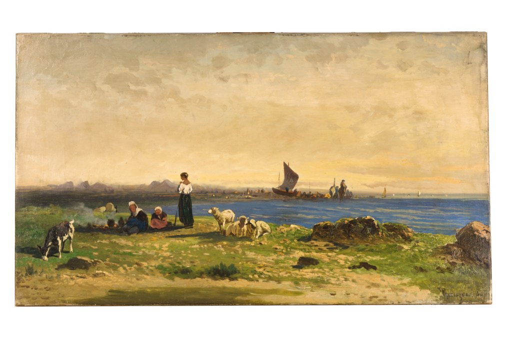 Gustav Ranzoni (1826-1900) - Rastende Hirten #2.1