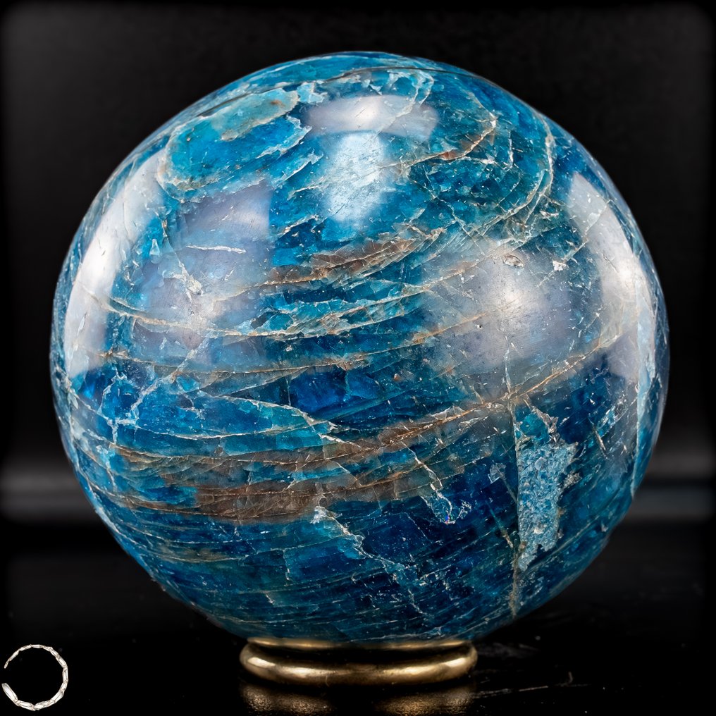 Natural Sparkling Blue Apatite Sphere- 2141.21 g #1.0