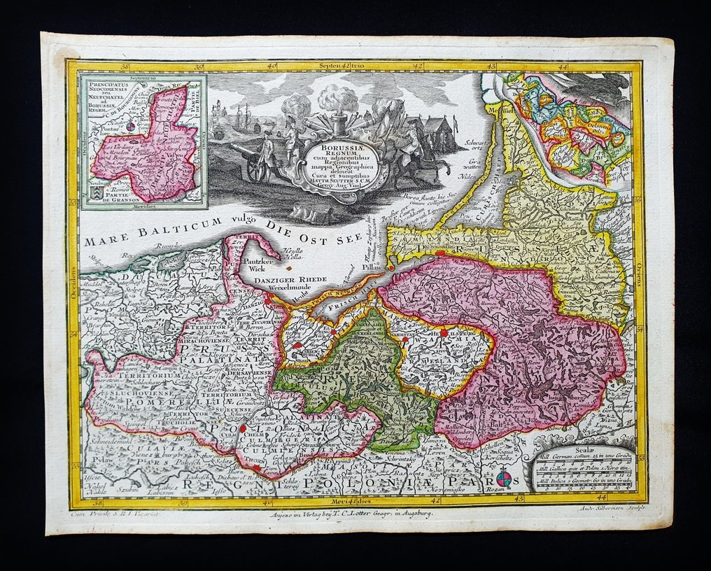 Europe - North-East Europe / Prussia / Poland / Lithuania / Krakow / Vilnius / Baltic Region / Warsaw /; Matthaus Seutter - Borussiae Regnum - 1721-1750 #1.0