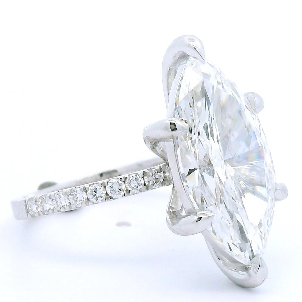 Ring - 18 karaat Witgoud - 7.37ct. tw. Diamant (Lab-grown) - Diamant #3.2