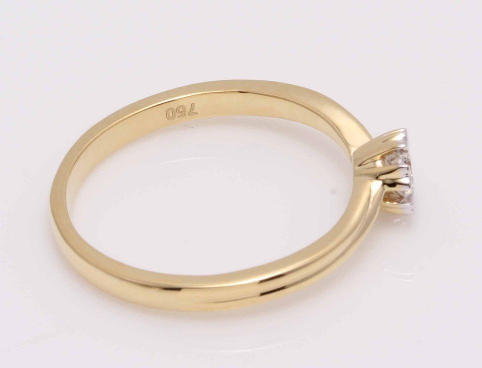 Nincs minimálár - Gyűrű - 18 kt. Sárga arany Gyémánt (Természetes) #4.3