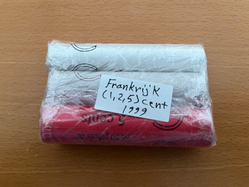 Ranska. Series 1 Cent - 2 Euro / Coin Roll 1999/2021 (9 items) (Ei pohjahintaa) #2.1