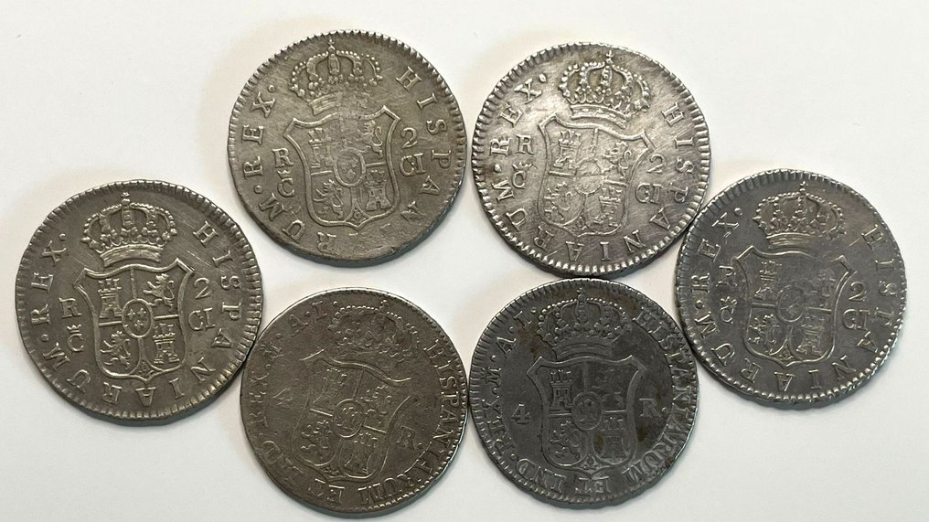 西班牙. Faernando VII y Jose Napoleon. 2 Reales #1.0