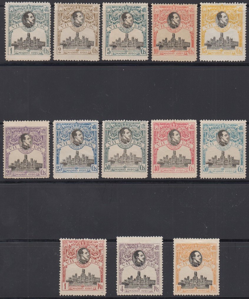 西班牙 1920 - 完整系列。U.P.U.第七次大会。 - Edifil 297/309 #1.0