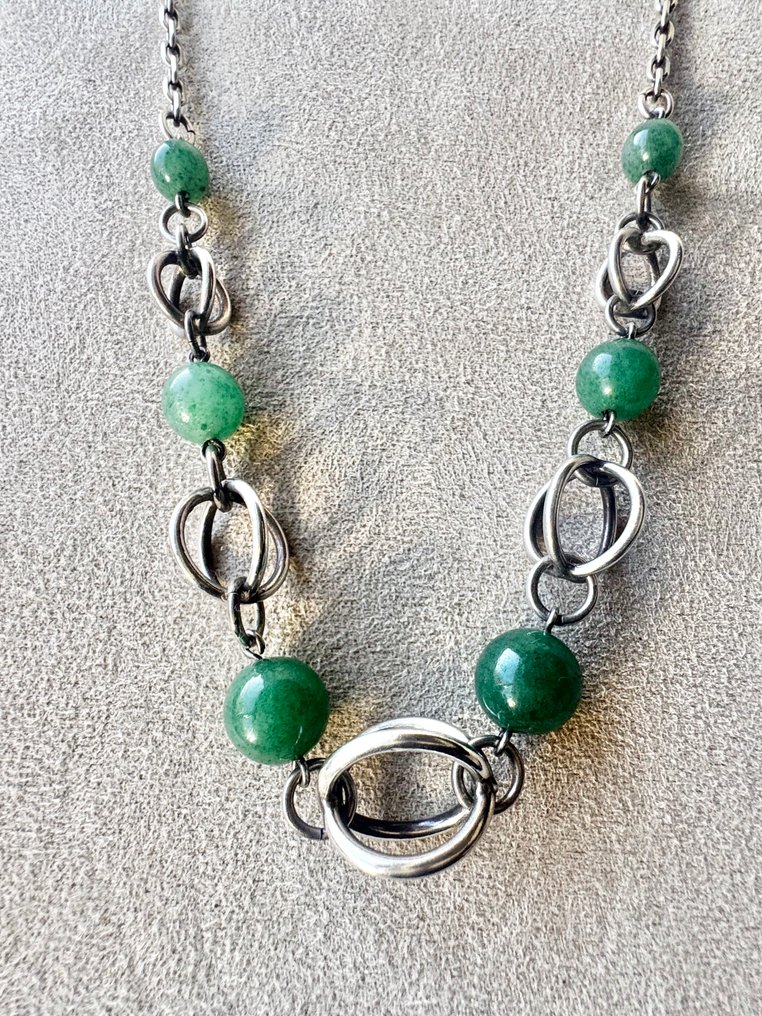 Senza prezzo di riserva - Collana Argento Giada - Rich Boho: 4 caratteristiche distintive #2.1