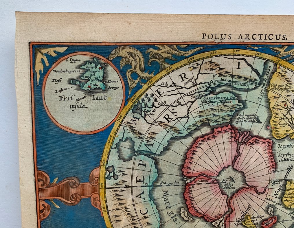 World - World; Gerard Mercator/ Jodocus Hondius/ Johannes Cloppenburgh - Polus Arcticus - 1621-1650 #1.0