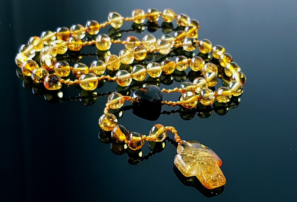  Ροζάριο - Κεχριμπάρι, Χειροποίητο κομποσκοίνι από Βαλτική Μήλο - 2025  #1.0