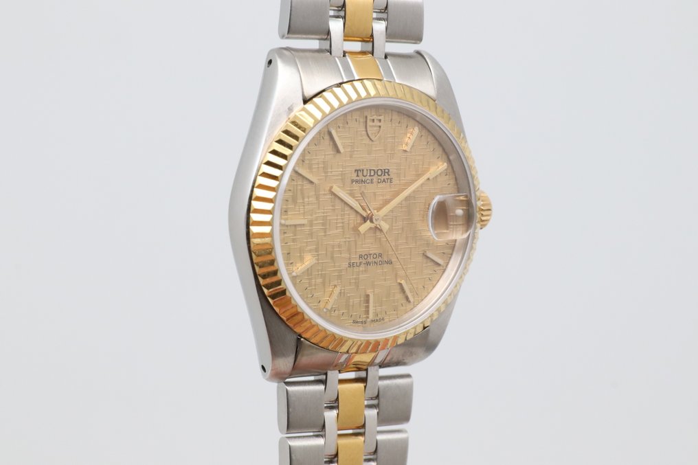 Tudor - Prince Date - Senza prezzo di riserva - 74033 | Gold Linen Dial - Uomo - 2000-2010 #1.0