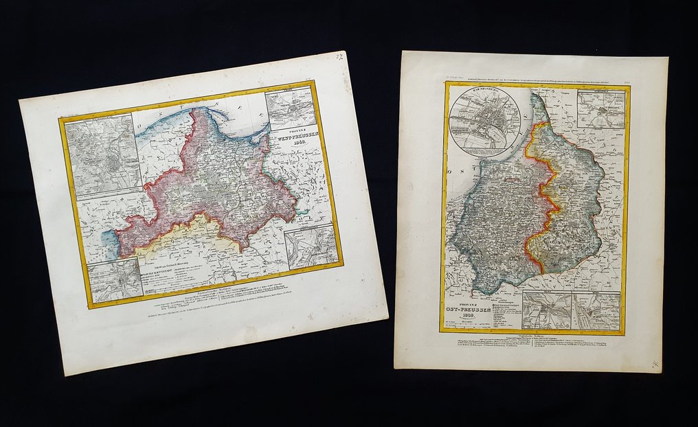 Europe - [LOT of 2] - North-East Europe / Baltic Region / Poland / Prussia / Lithuania / Germany; J. Meyer - Provinz West-Preussen / Provinz Ost-Preussen, 1849 - [LOT of 2] - 1821-1850 #1.0