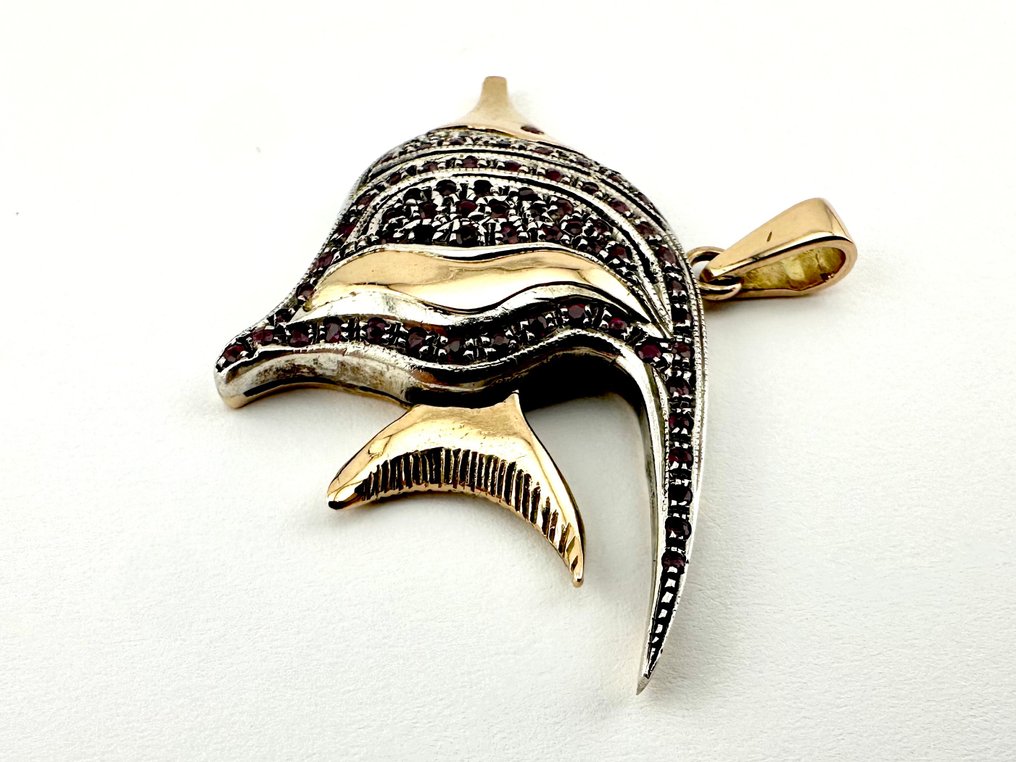 Pendant - 14 kt. Yellow gold -  7.00ct. tw. Ruby - Ruby #2.1