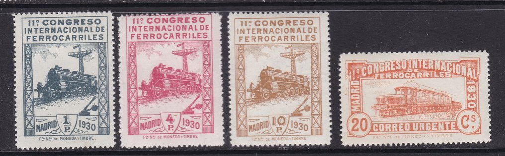 西班牙 1930 - 国际铁路大会 - Edifil 469/482 #4.3