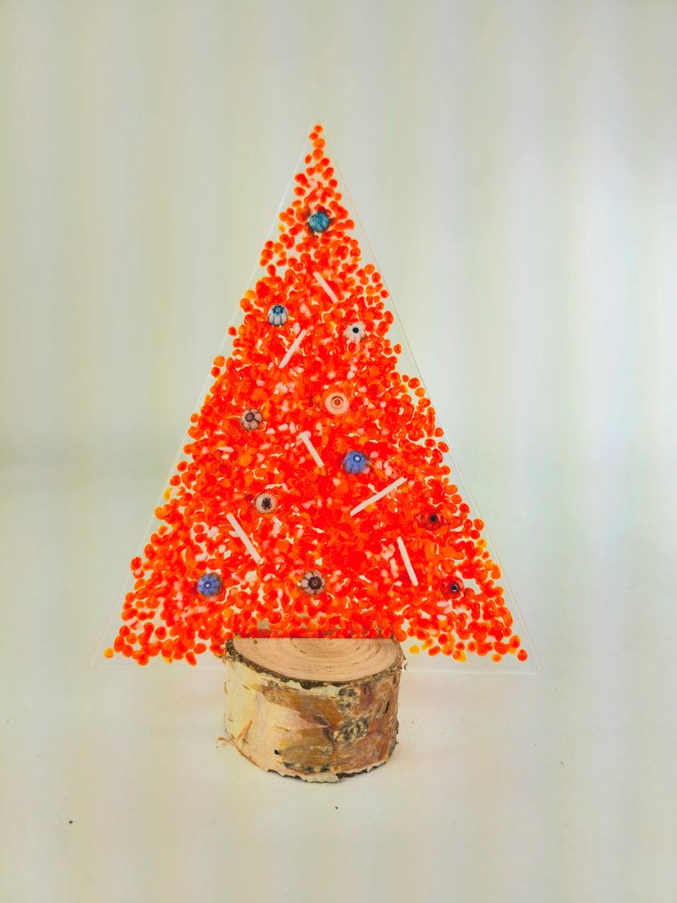 碟 - 穆拉諾玻璃 - 橙子圣诞树 #1.0