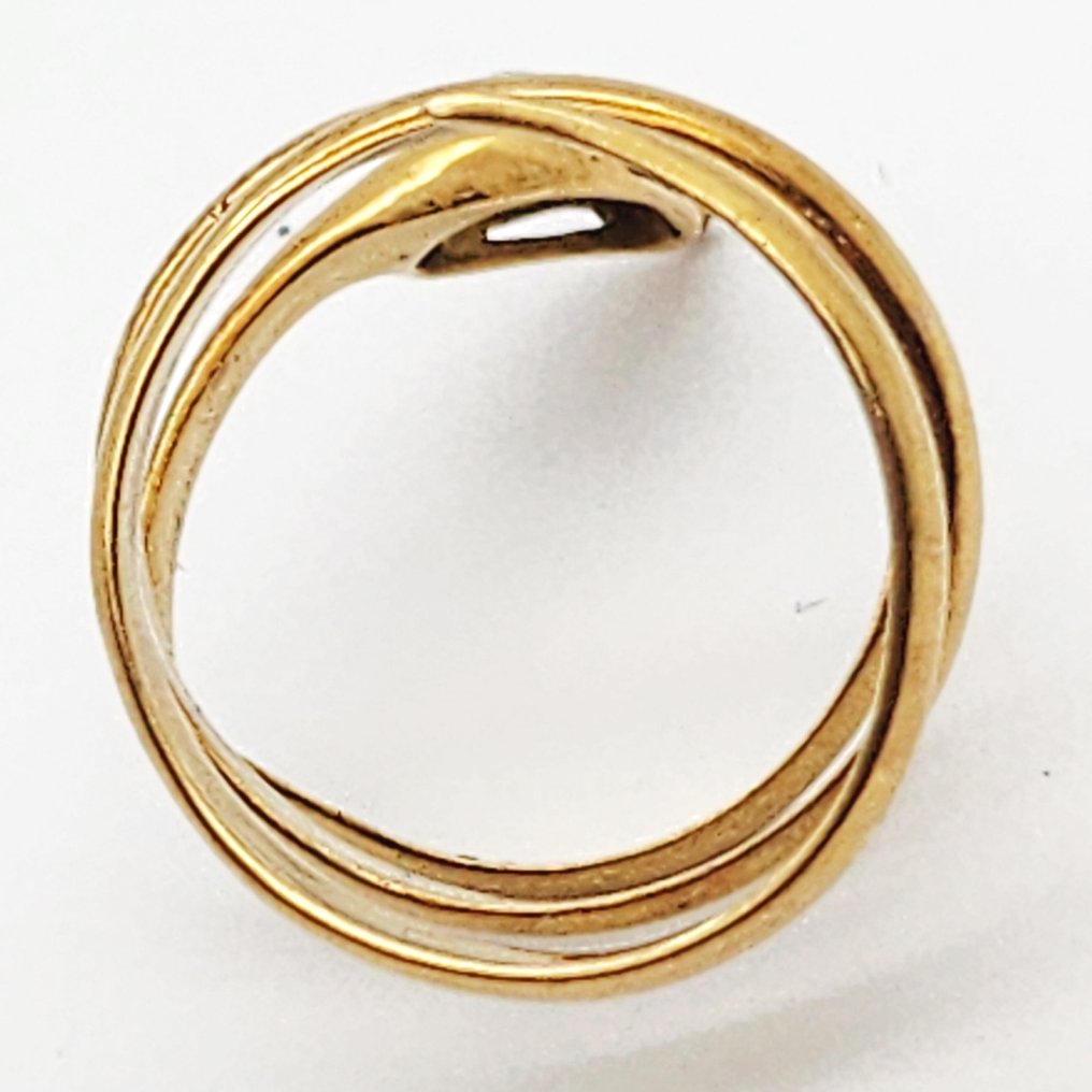 Ring - 18 kraat Gulguld - 0.02ct. tw. Smaragd - Onyx #3.2