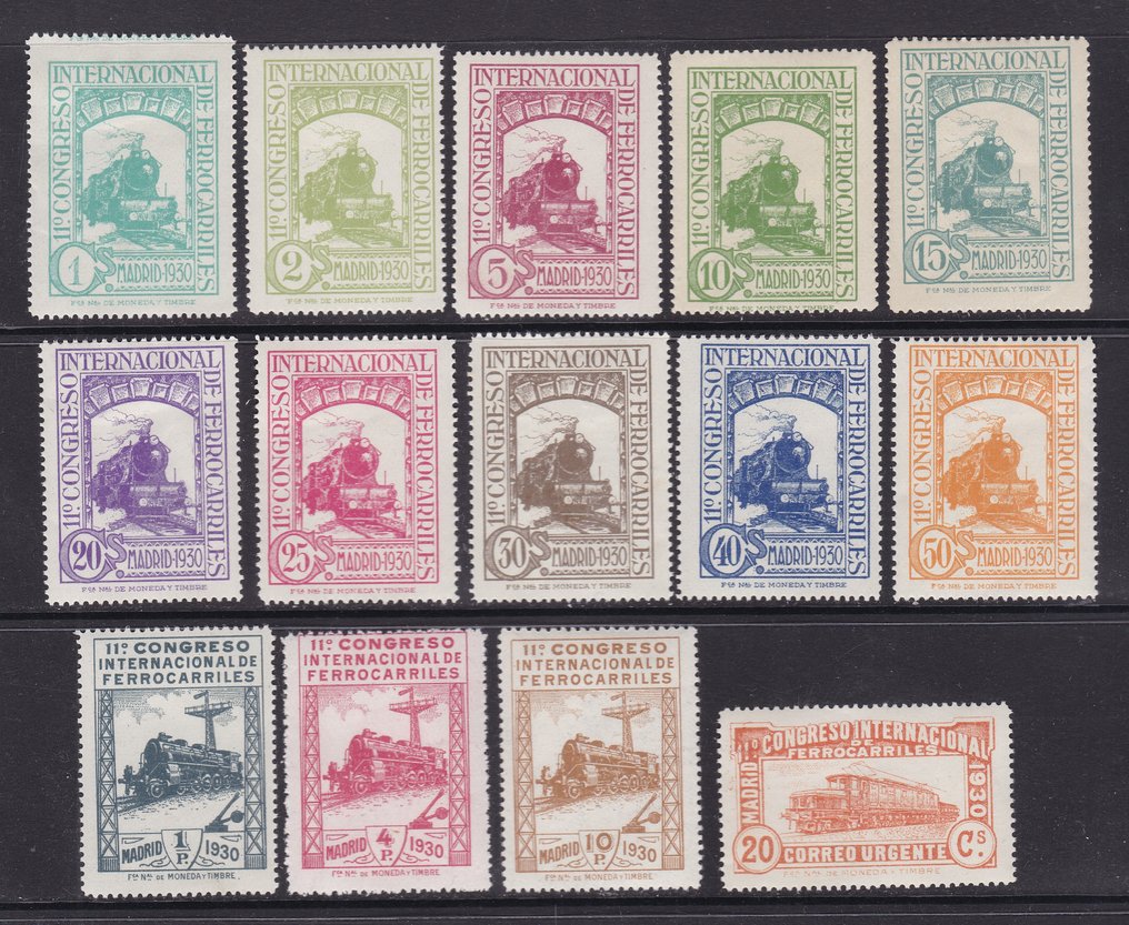 西班牙 1930 - 国际铁路大会 - Edifil 469/482 #1.0