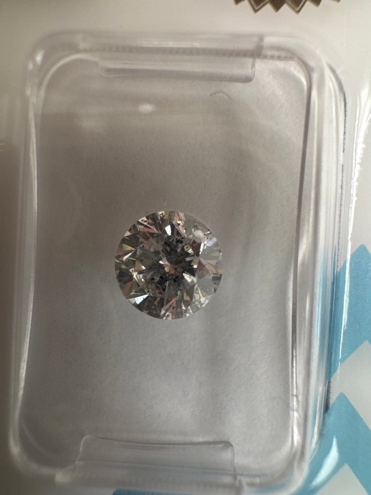 No reserve price - 1 pcs Diamond (Natural) - 0.91 ct - Round - F - I1 - International Gemological Institute (IGI) #1.0