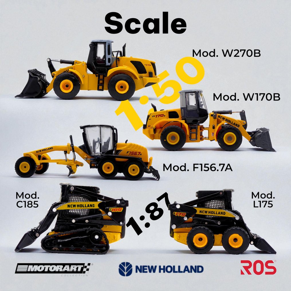 Kibri - Miniatura de camião (5) - Collezione di 5x Mezzi D'opera per il Lavoro in Cantiere - Scale 1:87 / 1:50 #1.0