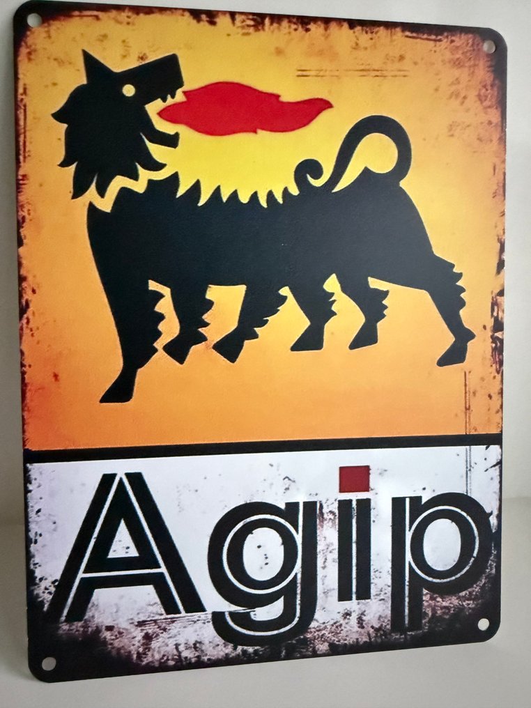 Figura pubblicitaria - Pubblicità in latta attraente Agip - 2020 #1.0