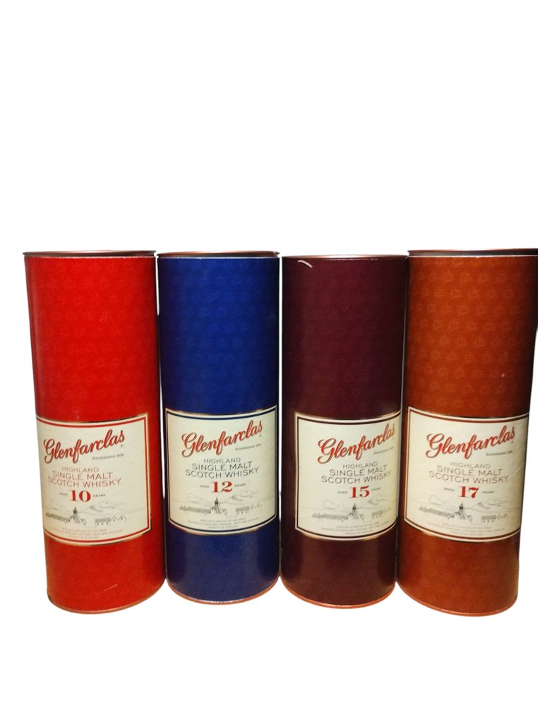 Glenfarclas 10yo - 12yo - 15yo - 17yo - 700ml - 4 bottles #2.1