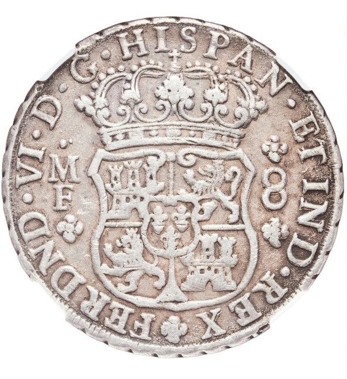 Spain. Fernando VI. 8 Reales 1749 Mexico MF #2.1