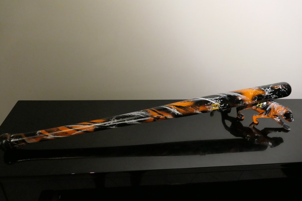 Rich'ART - Baseball Bat version Hermès avec support panthère - 82 cm - XL Size #1.0