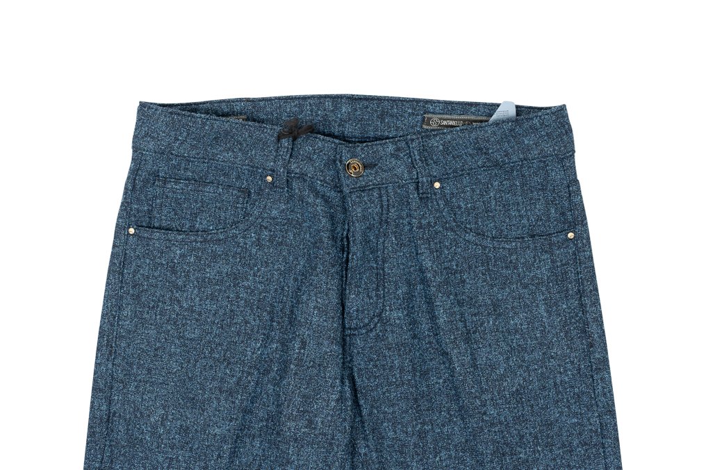 RRP 300€ SANTANIELLO Pant Blue Washed Wool Handmade in Italy - 48 IT - Calças - New with tags #2.1