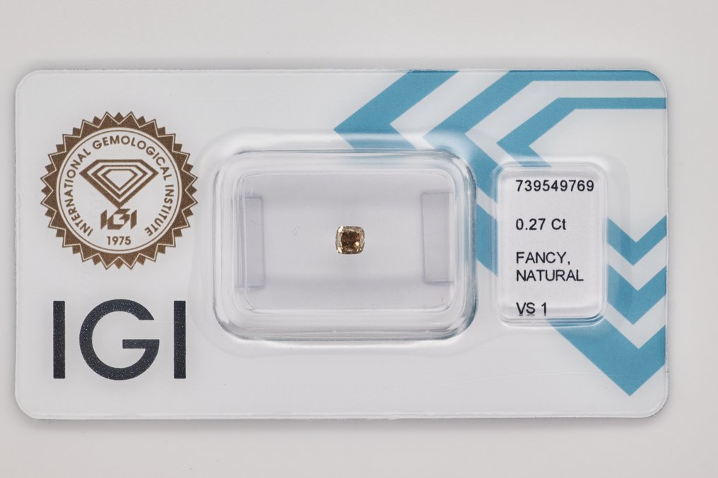 χωρίς τιμή ασφαλείας - 1 pcs Διαμάντι (Φυσικό) - 0.27 ct - Τετράγωνο - VS1 - International Gemological Institute (IGI) #1.0