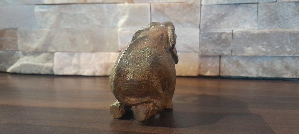Pierre Chenet (XX-XXI) - Γλυπτό, Elephant se reposant - 7 cm - Μπρούντζος #2.1
