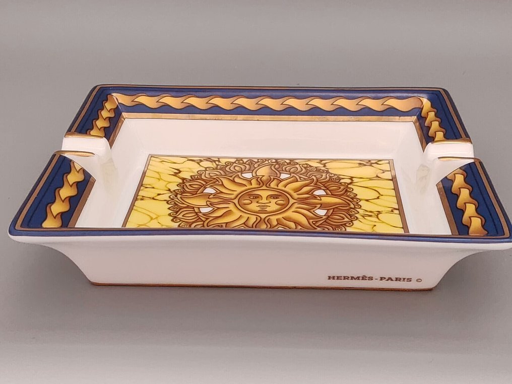 Hermès - Askebæger - Hermès Sun-Patterned Ashtray - Porcelæn #2.1