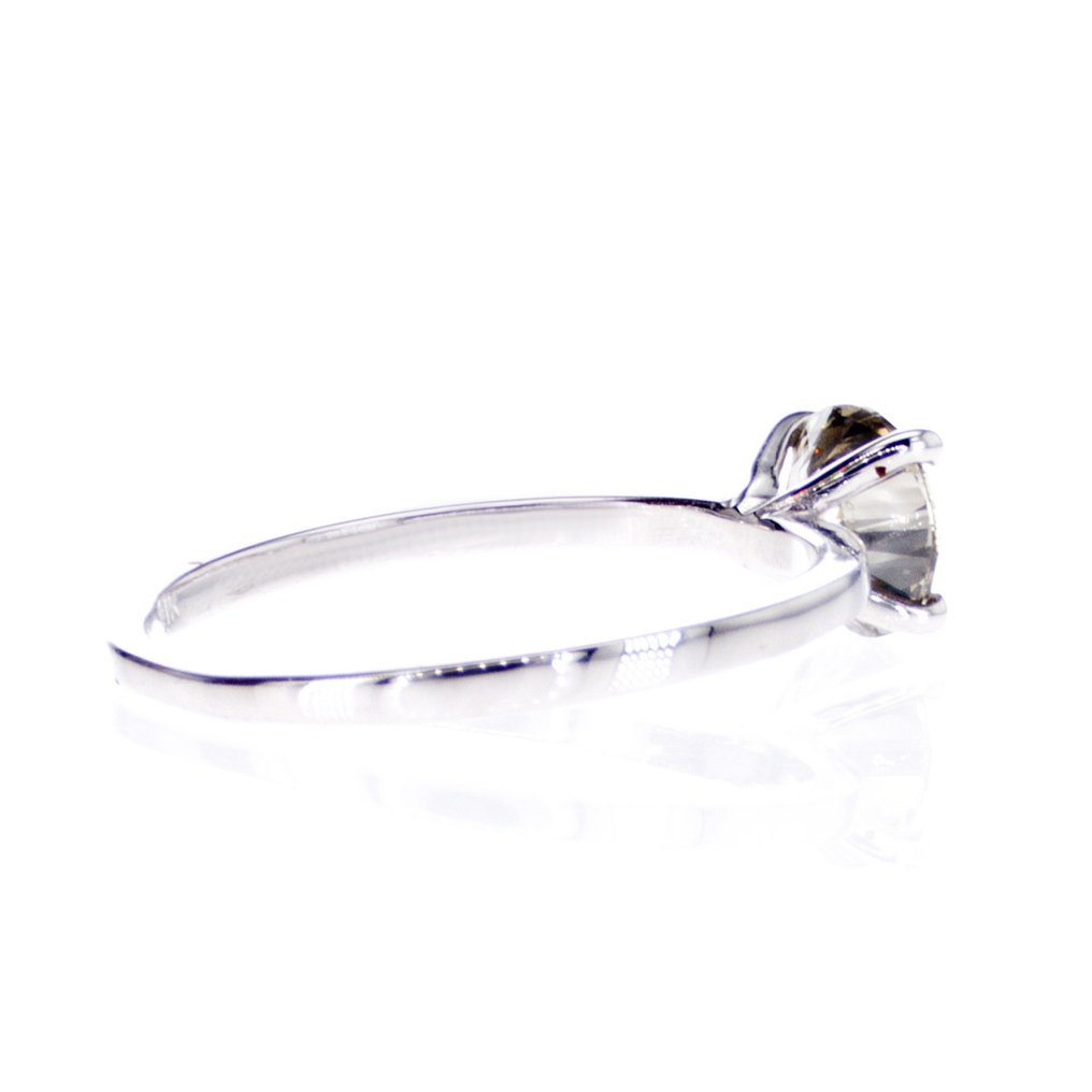 Δαχτυλίδι αρραβώνων - 14 καράτια Λευκός χρυσός -  1.02ct. tw. Διαμάντι (Φυσικού χρώματος) #2.1