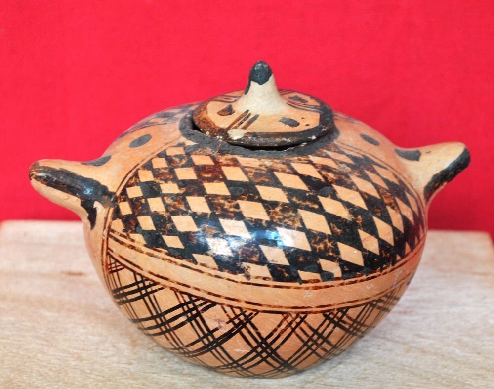 IDEQQI 陶瓷香料罐,Berber Kabyle 风格,陶土色 - 摩洛哥 - 阿尔及利亚 - 20世纪上半叶 #3.2