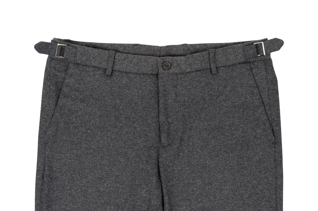 RRP 300€ SANTANIELLO Sport Pant Gray Flannel Wool Handmade in Italy - 50 IT - Trousers - New with tags #3.2