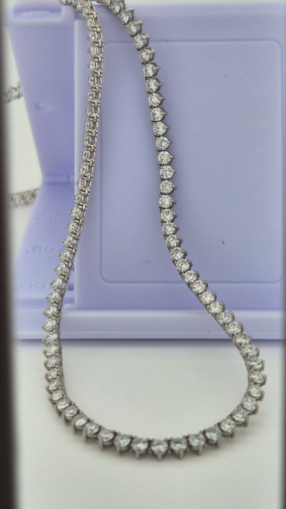 Collana - 14 carati Oro bianco - 7.10ct. tw. Diamante (Coltivato in laboratorio) #3.2