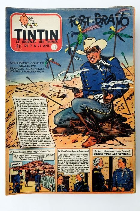 Tintin (magazine) - Année 1955 complète + suppléments - 52 Magazines - First Belgian edition - 1955 #3.2