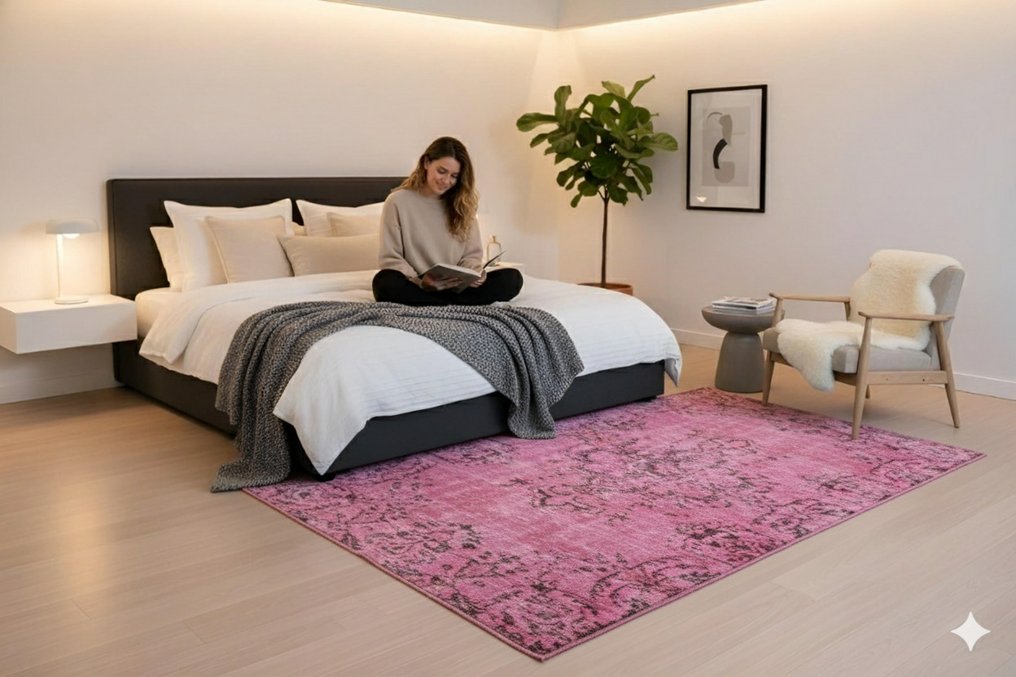 Ροζ vintage - Χαλί - 190 cm - 105 cm - Με πιστοποιητικό #1.0