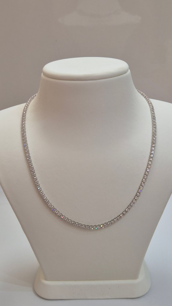 Collana - 14 carati Oro bianco - 7.10ct. tw. Diamante (Coltivato in laboratorio) #1.0