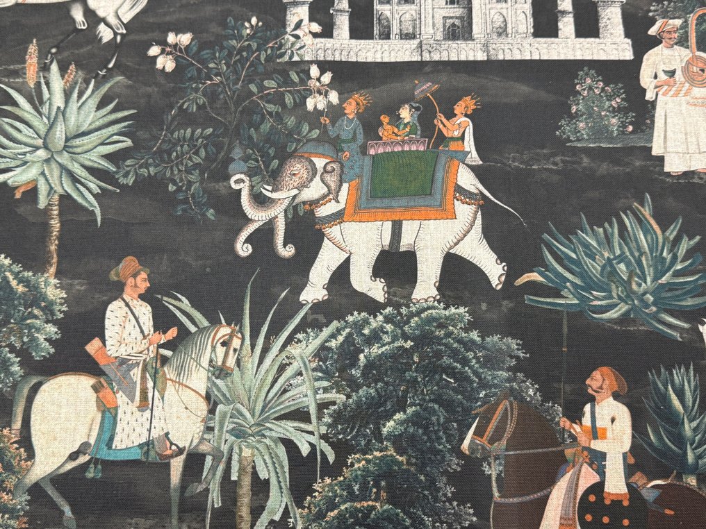 Corteo d’Oriente: Αφηγηματική κομψότητα σε Βιολογικό βαμβάκι - Ύφασμα ταπετσαρίας  - 2.5 m - 2.8 m #1.0