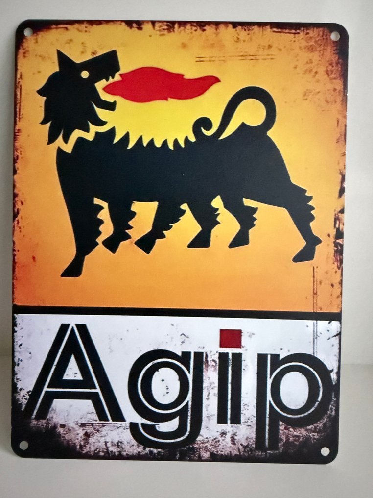 Figura pubblicitaria - Pubblicità in latta attraente Agip - 2020 #4.3