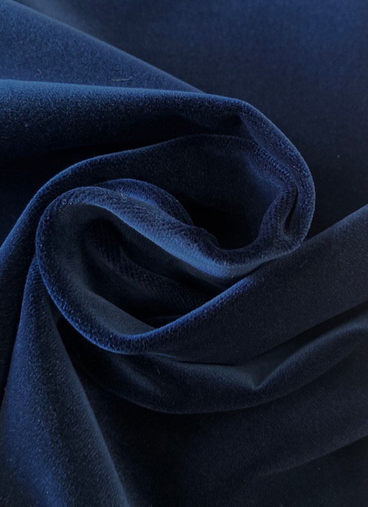 Dedar - Terciopelo suave y consistente DEDAR azul, artículo Adamo & Eva. - Textil  - 270 cm - 140 cm #1.0