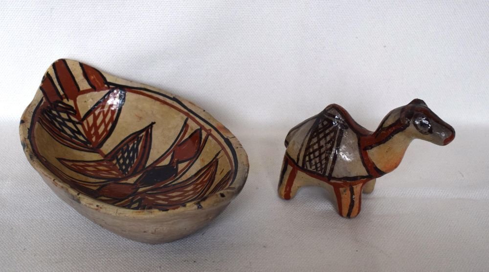 IDEQQI 套装 2 陶器,柏柏尔卡比尔风格,陶土色 - Terracotta - 摩洛哥 - 阿尔及利亚 - 20世纪上半叶 #2.1