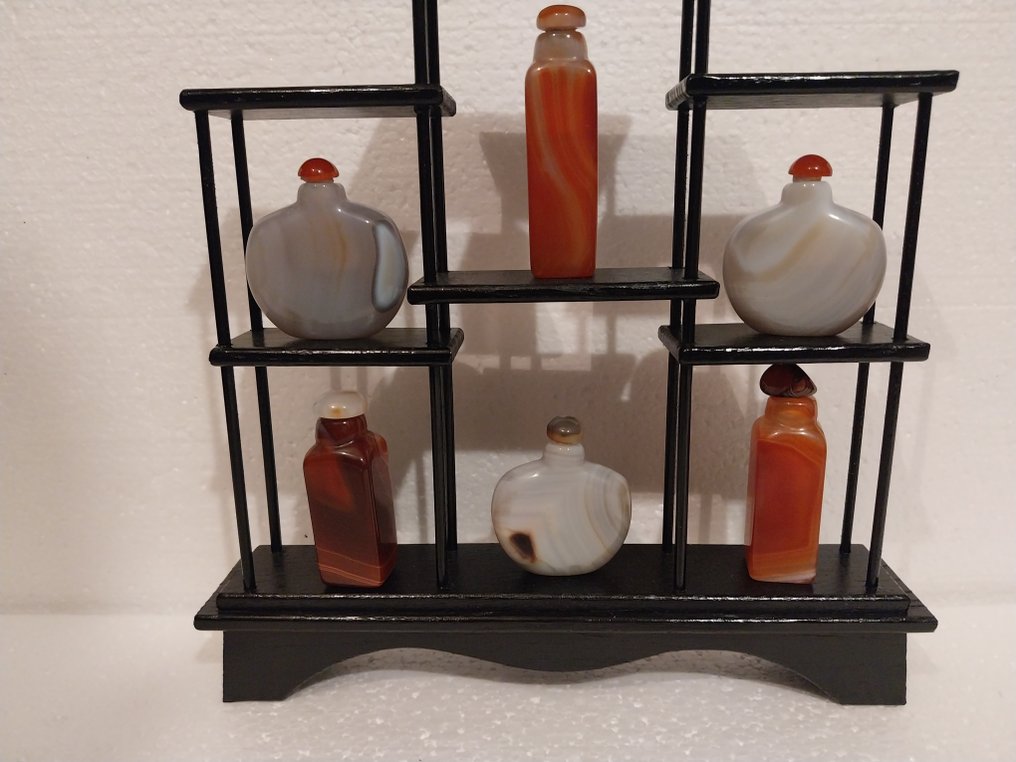 Colección temática - 6 botellas de perfume de ágata, botella de rapé #2.1