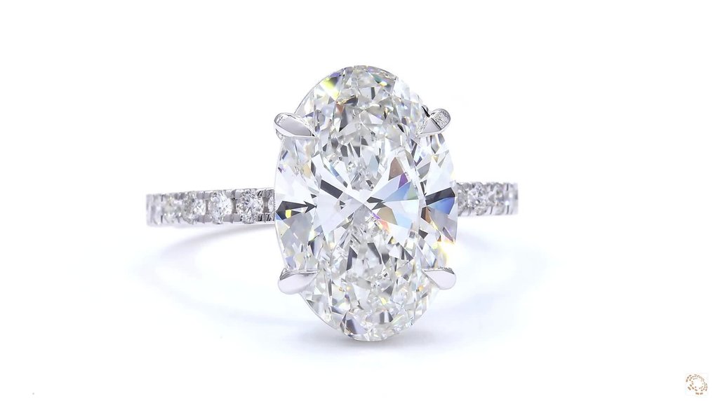 没有保留价 - 戒指 - 18K包金 白金 - 5.44ct. tw. 钻石 (实验室培育) - 钻石 #3.2