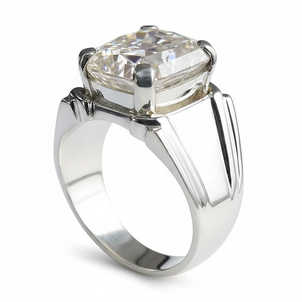 Ring - 14 karaat Witgoud - 6.00ct. tw. Diamant (Lab-grown) #1.0