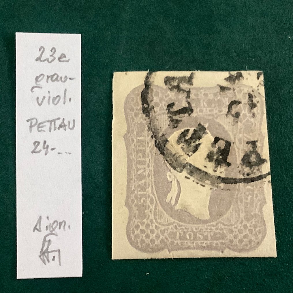 Αυστρία 1861 - Krantenzegel με καλές περιθώριες και γνώμη Strakosch. - ANK 23e #3.2