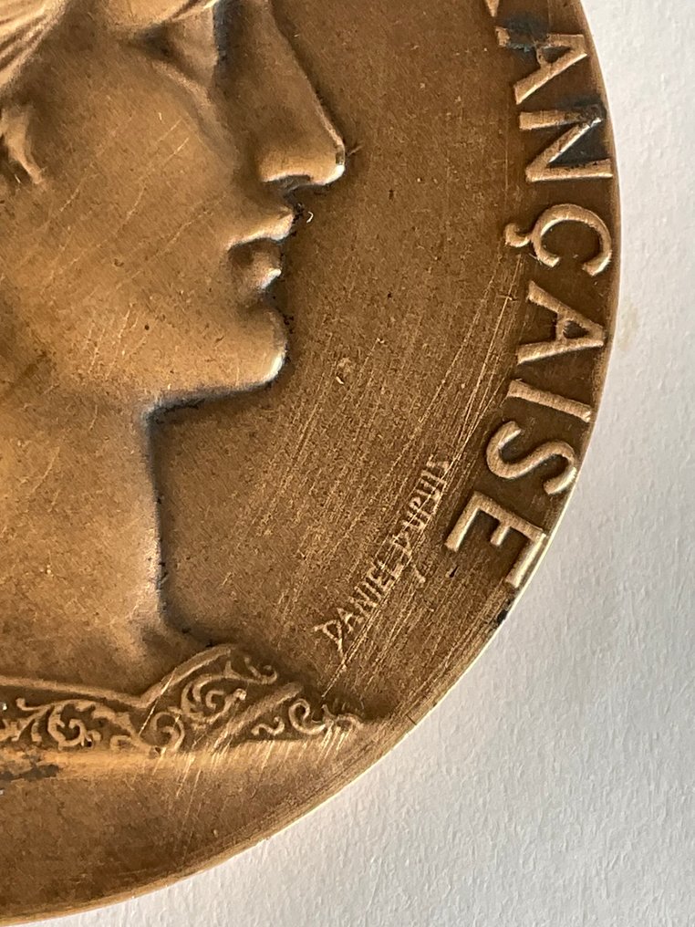 Dupuis Daniel (1849-1899) / MAREY Charles Gustave de (1878-1967) - Βάρος χαρτιού - Χάλκινο Art Deco μετάλλιο «ΥΠΟΥΡΓΕΙΟ ΝΑΥΤΙΛΙΑΣ // ΡΕΓΑΤΕΣ - ROYAN 1920» #4.3