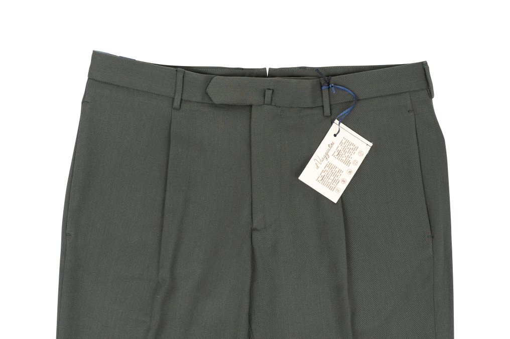 SANTANIELLO RRP 300€ Dress Pant Dark Green Wool Handmade in Italy - 48 IT - Trousers - New with tags #2.1