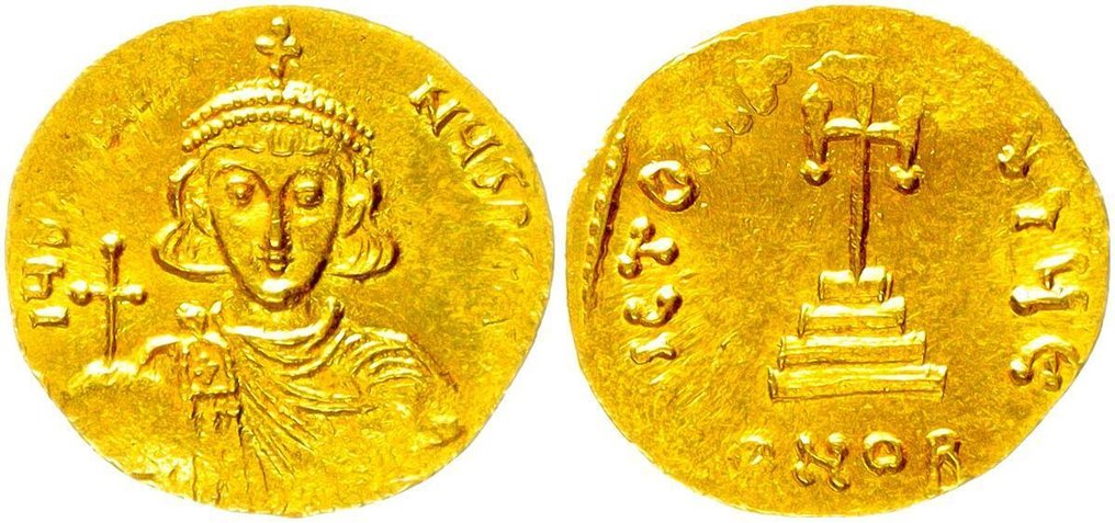 Det Byzantiske Rike. Justin II (AD 565-578). Solidus Konstantinopel #1.0