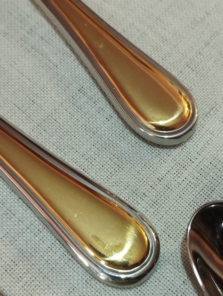 12人用餐具套装 (51) - 黄金 - 不锈钢 / 镀真金 - 12件餐具套装 #2.1