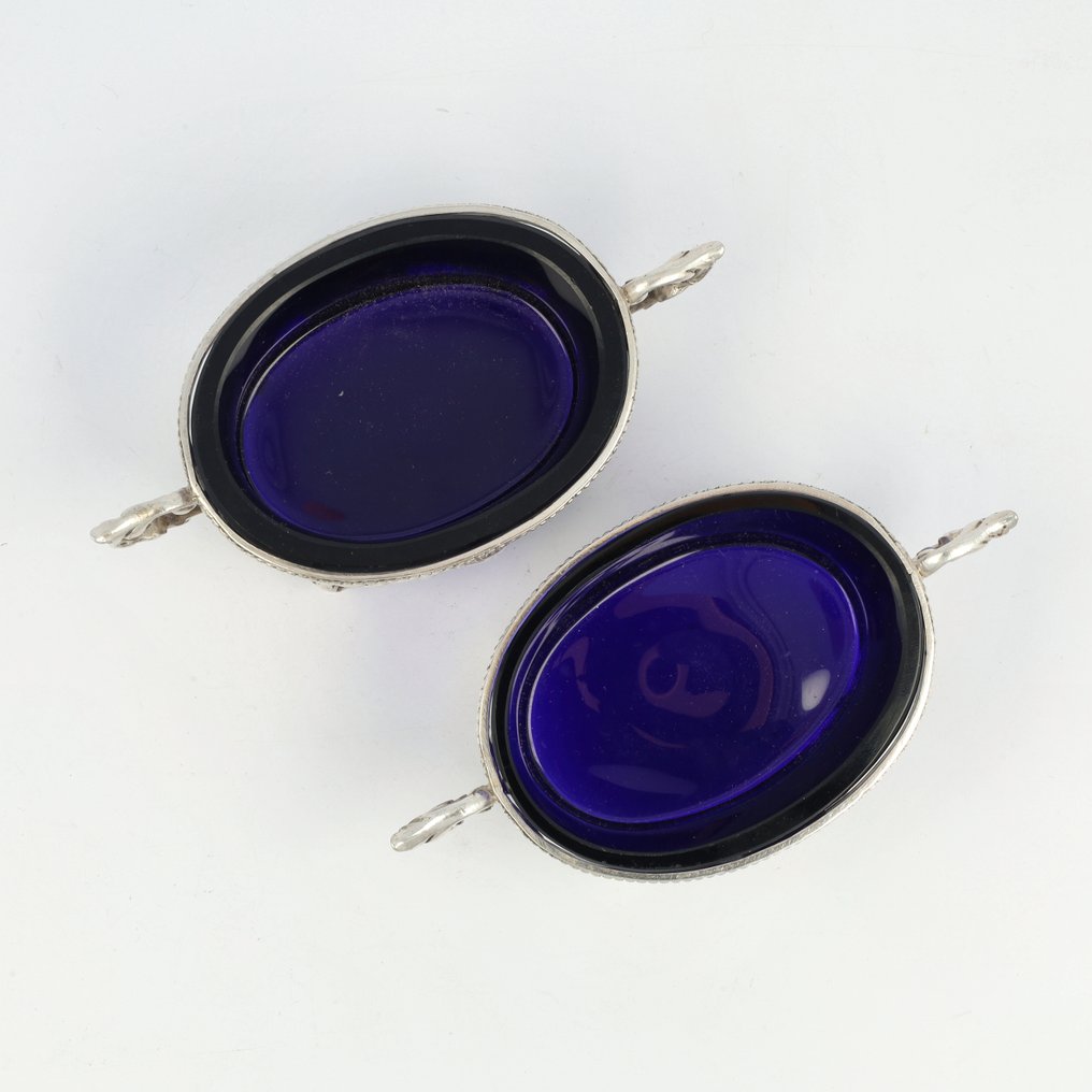 Zoutvaten met portretten - Salt boat (2) - .800 銀 #2.1