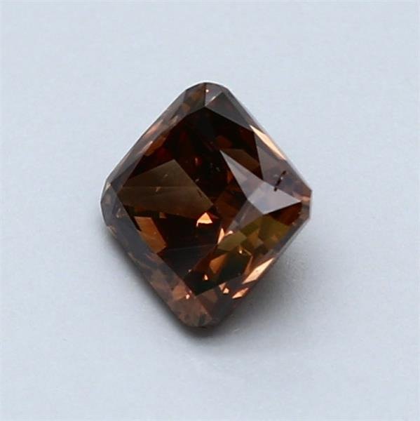 No reserve price - 1 pcs Diamond  (Natural coloured)  - 0.82 ct - Cushion - Fancy deep Brown Orange - SI2 - International Gemological Institute (IGI) #3.2