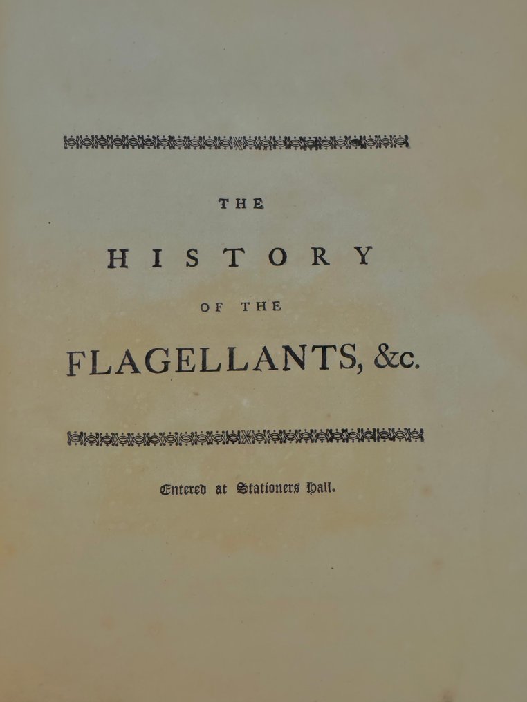 John Gregory - The History of the Flagellants - 1777 #1.0